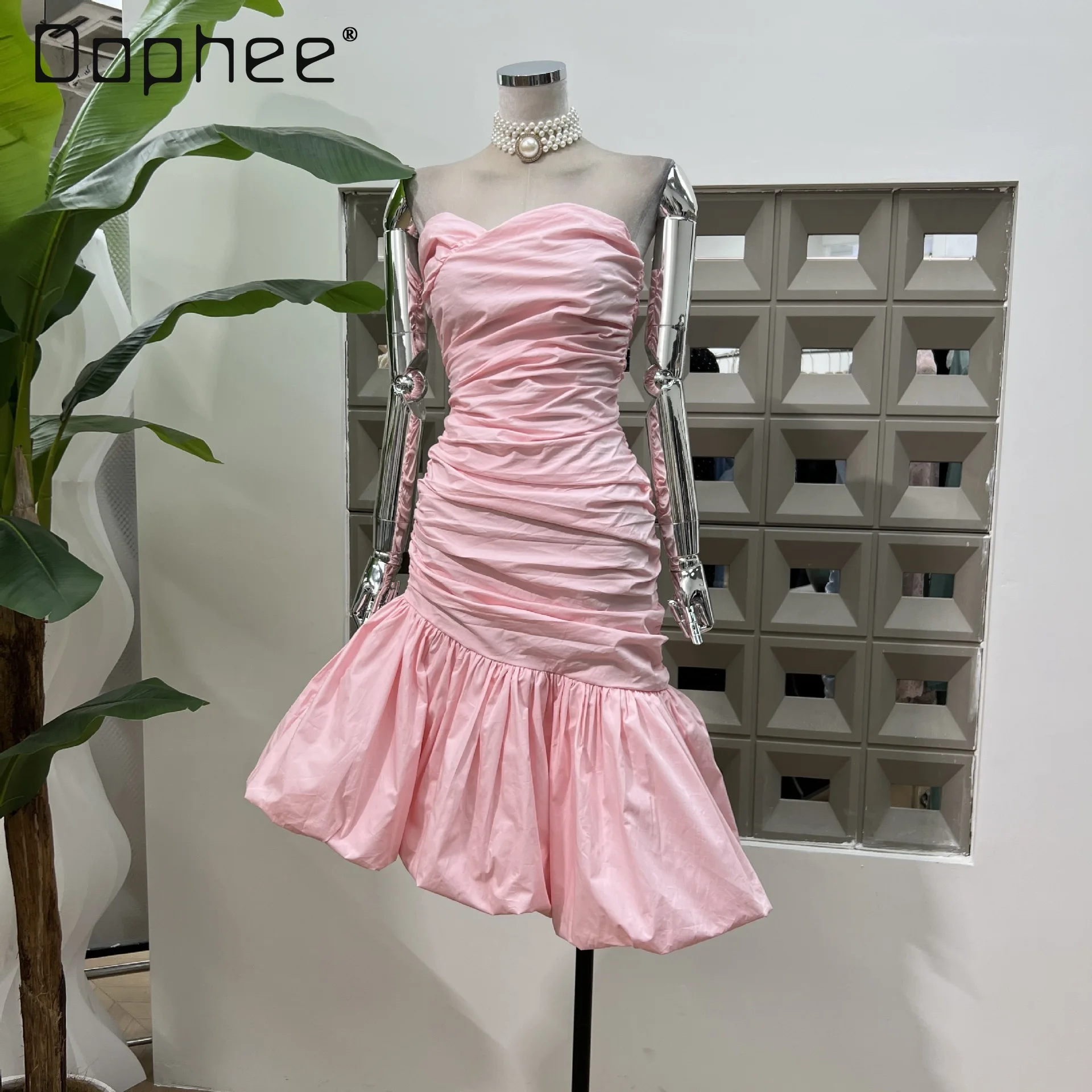 Sweet Elegant Slim Evening Dresses High-end Socialite Birthday Dress for Women Off-shoulder Asymmetrical Strapless Puffy Dress
Sweet Elegant Slim Evening Dresses High-end Socialite Birthday Dress for Women Off-shoulder Asymmetrical Strapless Puffy Dress