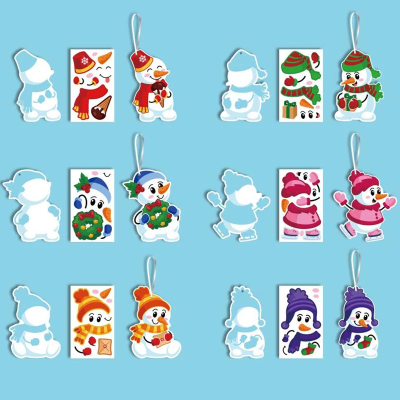 24 комплекта рождественских наборов для рукоделия в виде снеговика, зимние украшения «сделай сам», художественные наборы, сделайте свои собственные наклейки 
24 комплекта рождественских наборов для рукоделия в виде снеговика, зимние украшения «сделай сам», художественные наборы, сделайте свои собственные наклейки