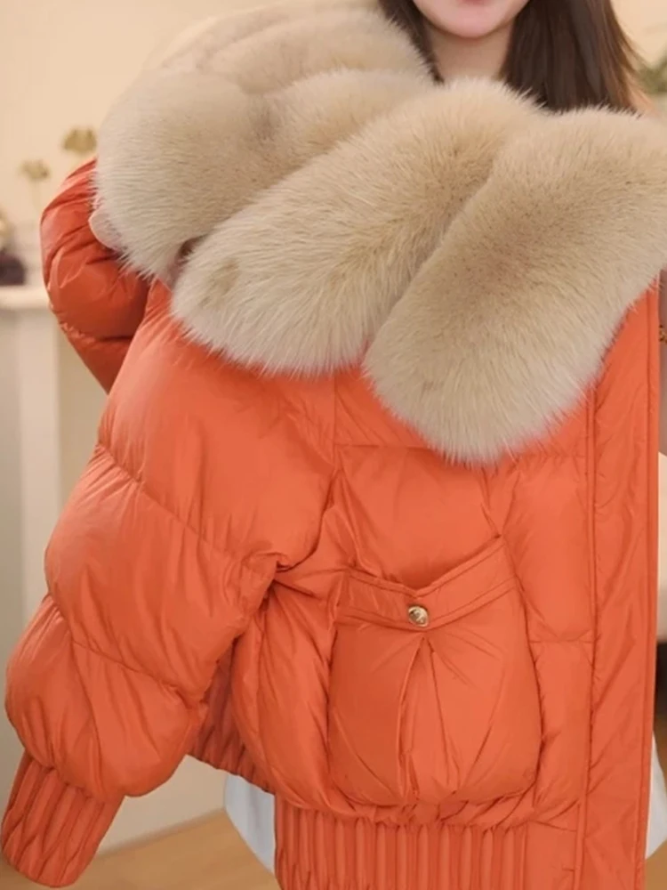 Korean Style Thickened Short Bread Coat Women's Winter New Loose Cotton Jacket Large Collar Fur Female Outerwear Coat
Korean Style Thickened Short Bread Coat Women's Winter New Loose Cotton Jacket Large Collar Fur Female Outerwear Coat