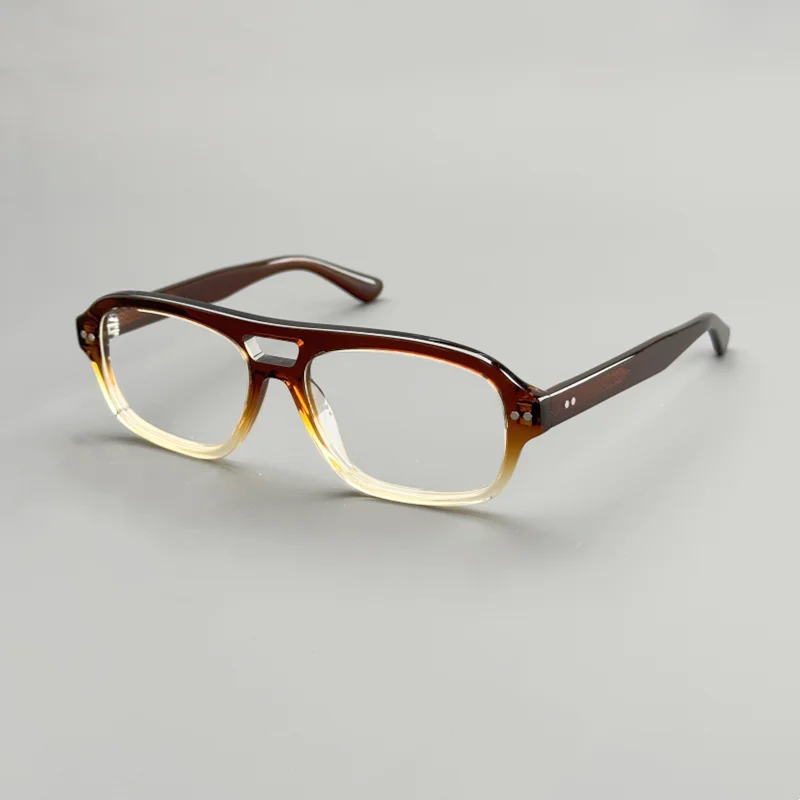 Retro acetate eyewear frame, men's and women's double-beam low-frame optical eyewear frame, personalized luxury brand designer e
Retro acetate eyewear frame, men's and women's double-beam low-frame optical eyewear frame, personalized luxury brand designer e