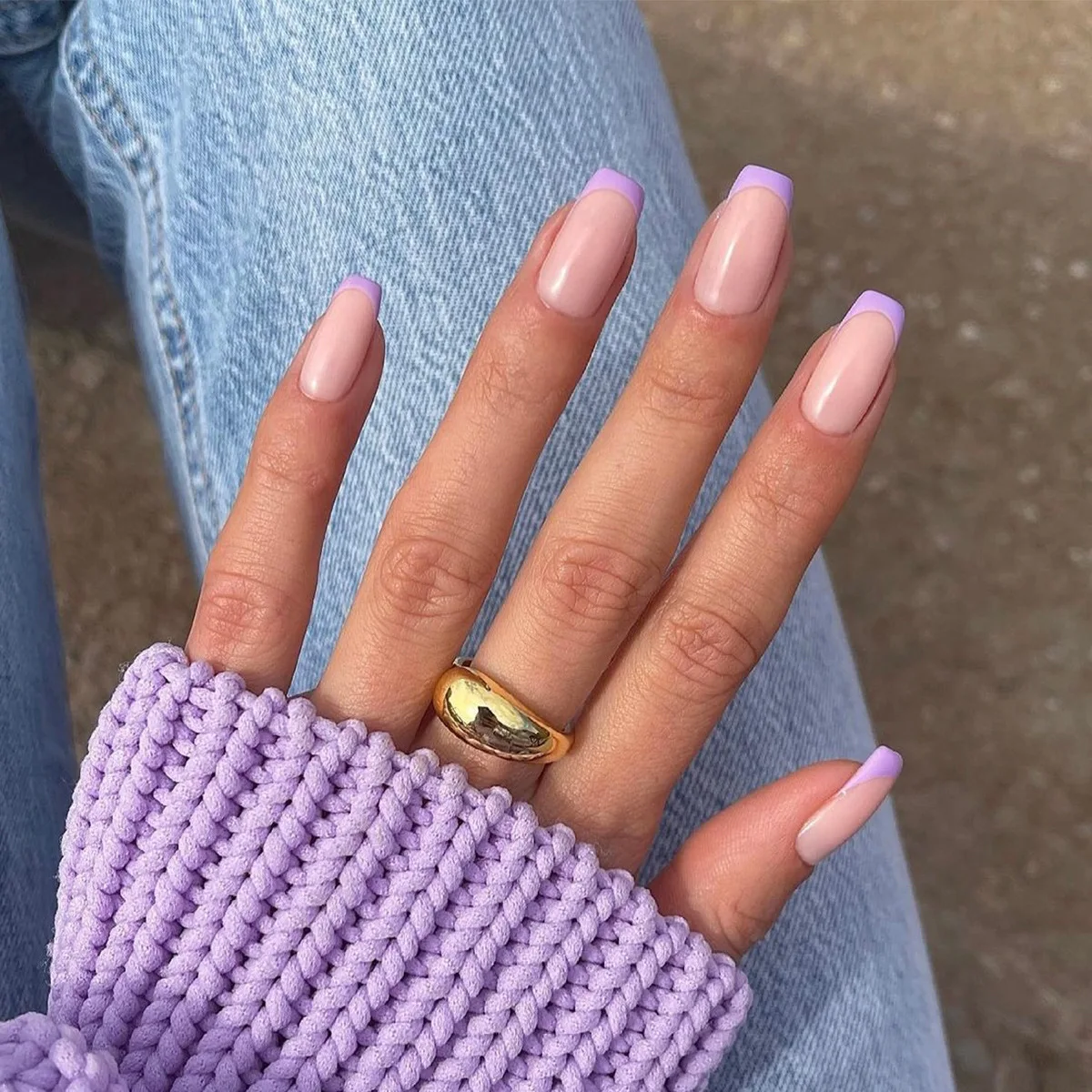 24Pcs/Set Purple Edge French Wear Fake Nails Art Pink Acrylic Coffin Press on Nails Artificial Full Cover Long Ballet False Nail
24Pcs/Set Purple Edge French Wear Fake Nails Art Pink Acrylic Coffin Press on Nails Artificial Full Cover Long Ballet False Nail