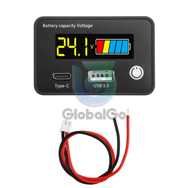 DC8-30V Battery Capacity Indicator Car Motorcycle Digital Voltmeter Voltage Tester Meter Tool USB3.0/Tpye-C Output for Car
DC8-30V Battery Capacity Indicator Car Motorcycle Digital Voltmeter Voltage Tester Meter Tool USB3.0/Tpye-C Output for Car