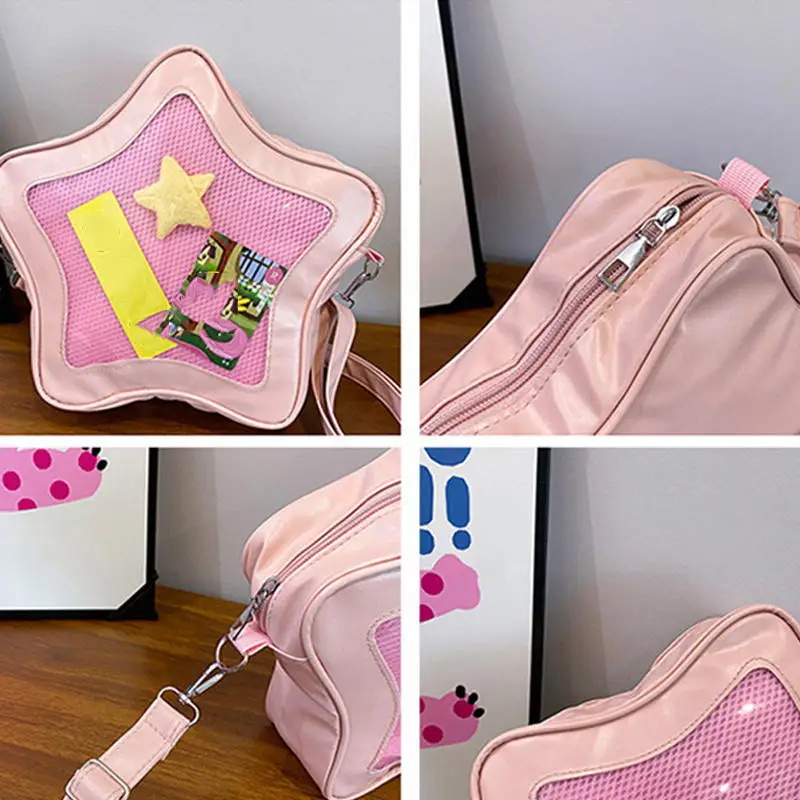 Сумка через плечо с пятиконечной звездой для девочек, модная повседневная прозрачная сумка-кроссбоди для поездок на работу, высокоэстетичная, уникальная
Сумка через плечо с пятиконечной звездой для девочек, модная повседневная прозрачная сумка-кроссбоди для поездок на работу, высокоэстетичная, уникальная