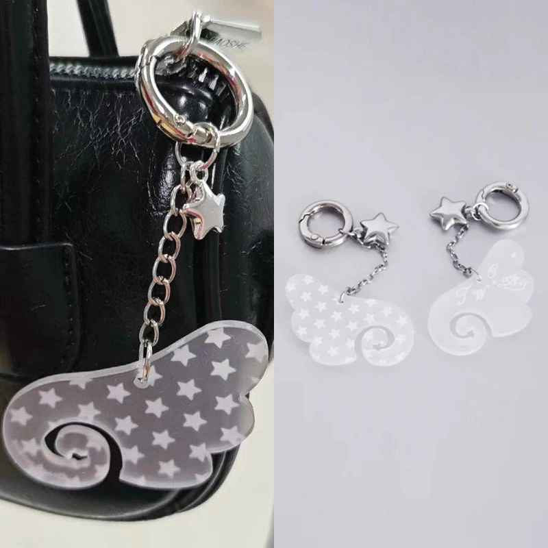 Angel Wing Creative Bag Pendant Sweet Acrylic Transparent Korean Ins Frosted Bag Charm Designer Star Pattern Fashion Accessory
Angel Wing Creative Bag Pendant Sweet Acrylic Transparent Korean Ins Frosted Bag Charm Designer Star Pattern Fashion Accessory