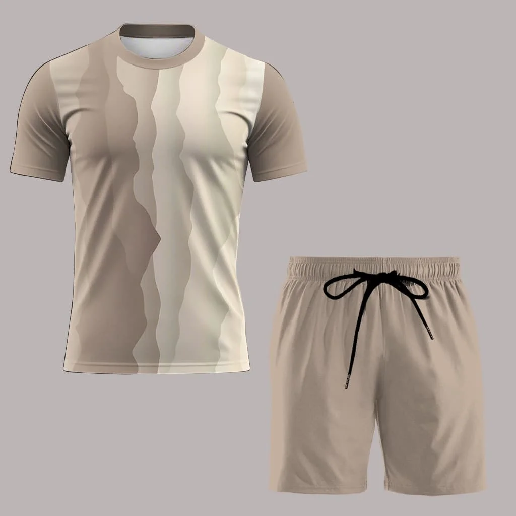 Simple Men's Sportswear Running Breathable Short-sleeved Training Shorts 2-piece Summer Set Men's Clothing Outdoor Training Suit
Simple Men's Sportswear Running Breathable Short-sleeved Training Shorts 2-piece Summer Set Men's Clothing Outdoor Training Suit