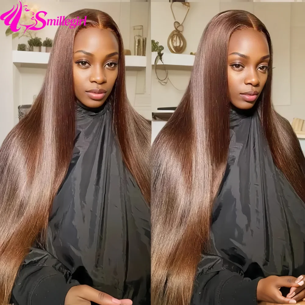13X6 Chocolate Brown Lace Front Wigs #4 Bone Straight Human Hair 250 density 36 In Lace Frontal Colored Wig Brazilian For Women
13X6 Chocolate Brown Lace Front Wigs #4 Bone Straight Human Hair 250 density 36 In Lace Frontal Colored Wig Brazilian For Women