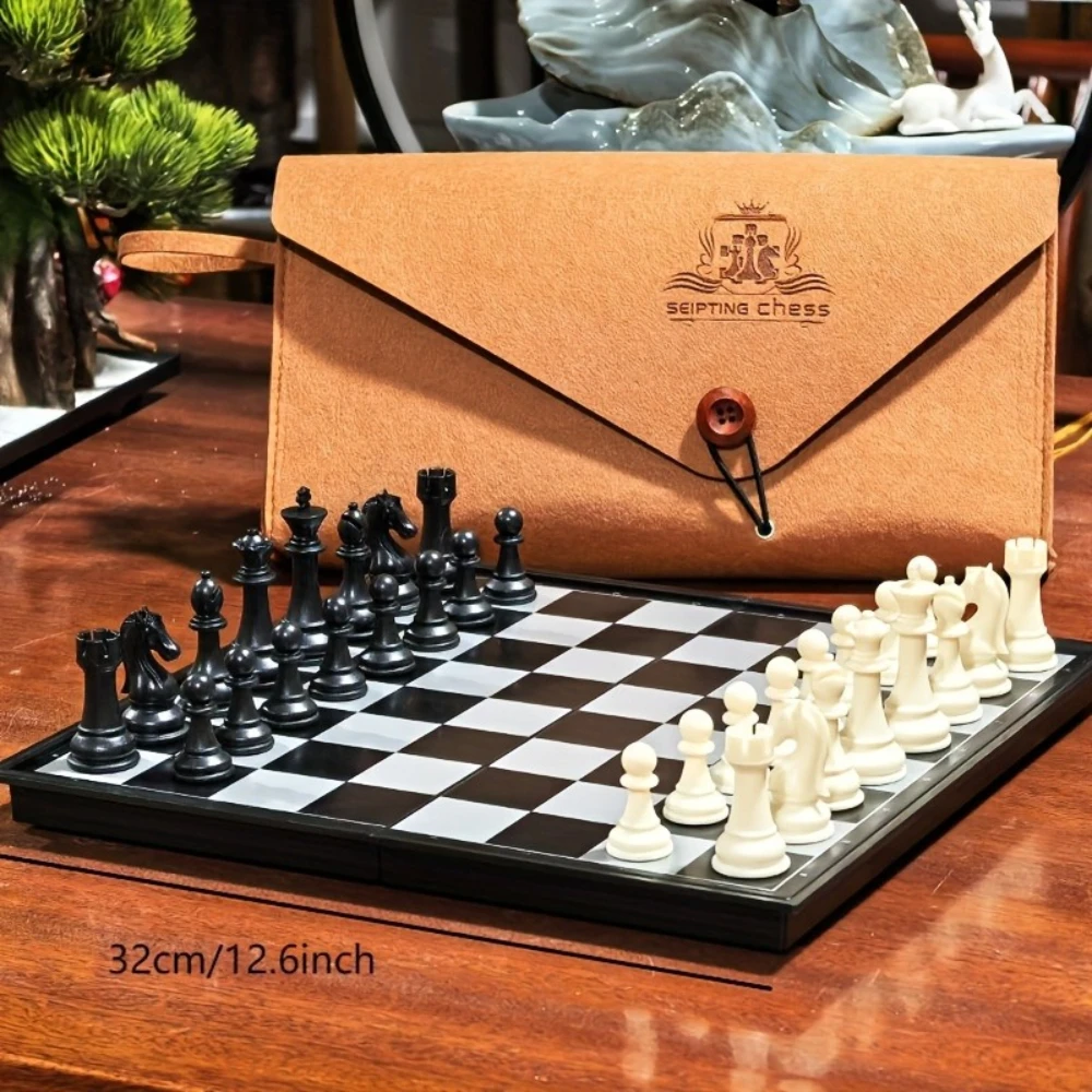 1pc advanced chess set, 12.6-inch magnetic folding chessboard, high-end storage bag, portable design suitable for home travel
1pc advanced chess set, 12.6-inch magnetic folding chessboard, high-end storage bag, portable design suitable for home travel