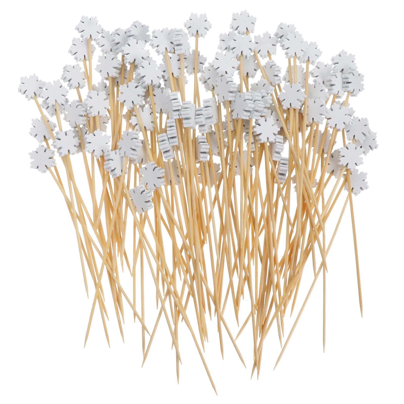 100Pcs Disposable Bamboo Food Picks Snowflake -Friendly Cocktail Sticks for Party Bbq Banquet Supplies 
100Pcs Disposable Bamboo Food Picks Snowflake -Friendly Cocktail Sticks for Party Bbq Banquet Supplies