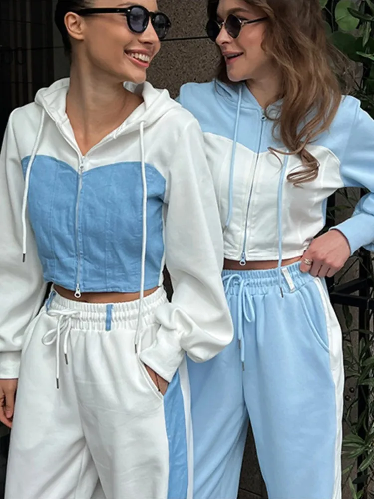 Casual Autumn 2 Piece Sets Women Outfit Slim Hoodies Crop Top High Waist Wide Leg Sweatpants Suit Streetwear Fashion Tracksuits
Casual Autumn 2 Piece Sets Women Outfit Slim Hoodies Crop Top High Waist Wide Leg Sweatpants Suit Streetwear Fashion Tracksuits