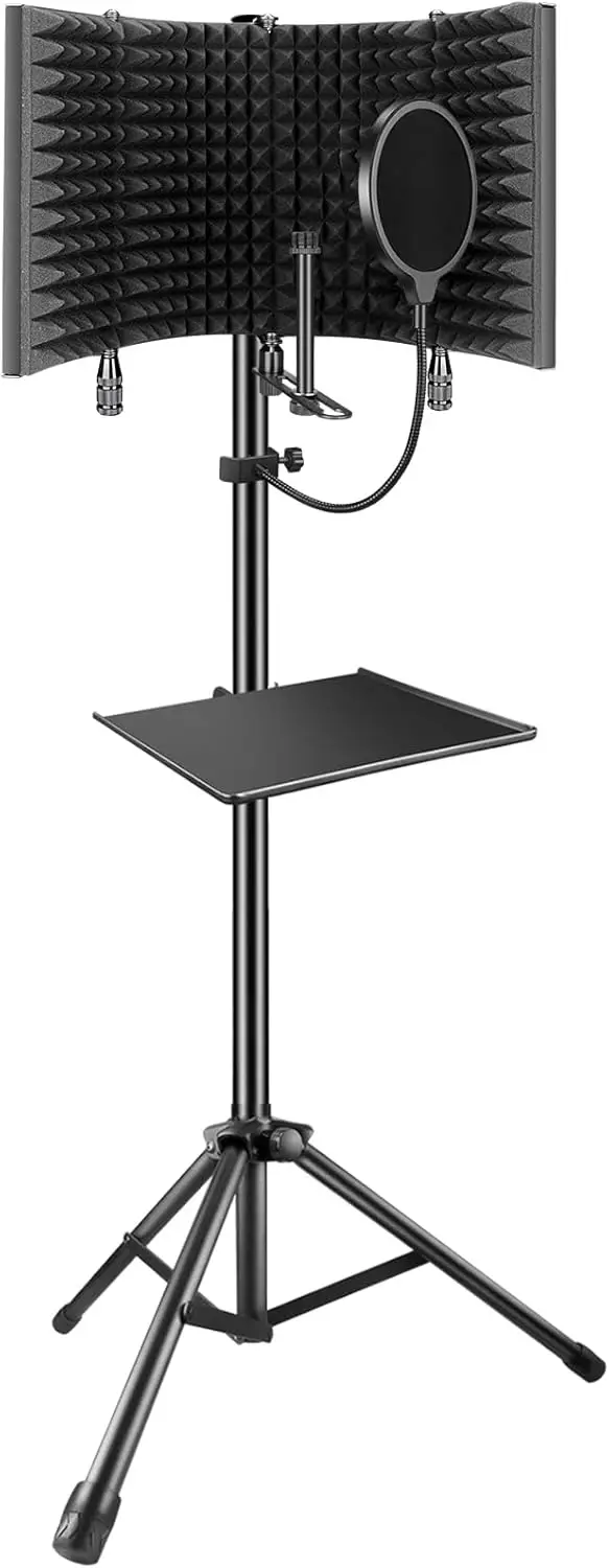 Изолирующий экран для студийного записывающего микрофона с поп-фильтром и регулируемой подставкой для конденсаторных микрофонов
Изолирующий экран для студийного записывающего микрофона с поп-фильтром и регулируемой подставкой для конденсаторных микрофонов