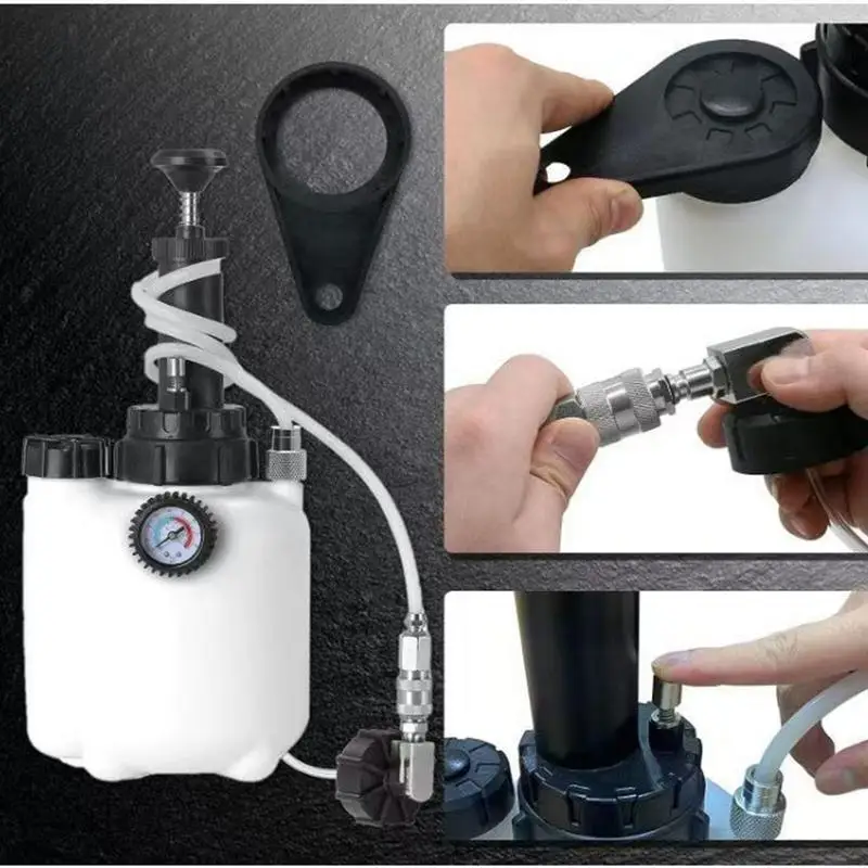 3L Car Brake Fluid Bleeder Kit Manual Vacuum Brake Pressure Fluid Pump Professional Brake Flush Machine Pneumatic Brake Bleeder
3L Car Brake Fluid Bleeder Kit Manual Vacuum Brake Pressure Fluid Pump Professional Brake Flush Machine Pneumatic Brake Bleeder