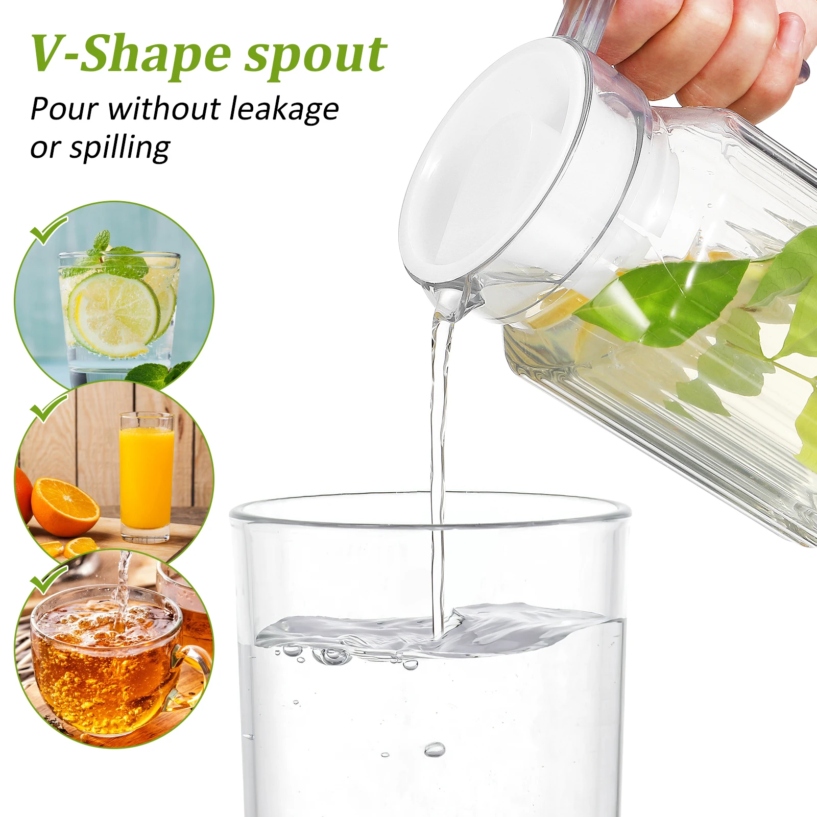 2 pcs Large Capacity Water Pitcher With Lid Plastic Beverage Jug For Cold Hot Juice Tea Milk Home Use Fruit Kettle Dustproof
2 pcs Large Capacity Water Pitcher With Lid Plastic Beverage Jug For Cold Hot Juice Tea Milk Home Use Fruit Kettle Dustproof