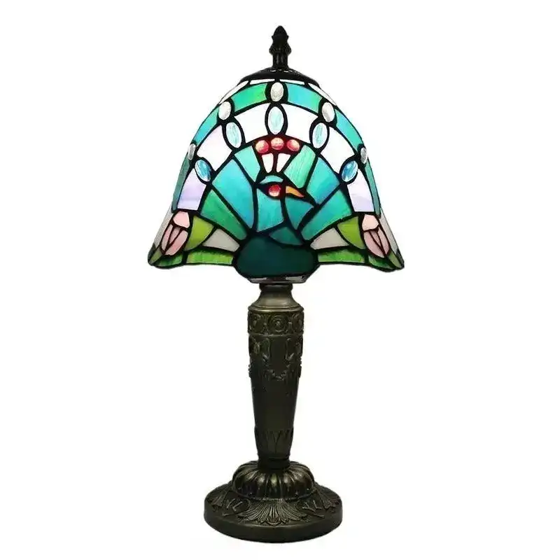8inch Stained Glass Peacock Floral Lampshade Desk Tiffany Lamps Table Light
8inch Stained Glass Peacock Floral Lampshade Desk Tiffany Lamps Table Light