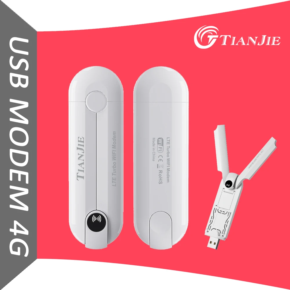 TIANJIE UF911 4G Portable WiFi Router Dual Antenna USB Modem with USB Dongle Functionality for Wireless Internet Access For Home
TIANJIE UF911 4G Portable WiFi Router Dual Antenna USB Modem with USB Dongle Functionality for Wireless Internet Access For Home