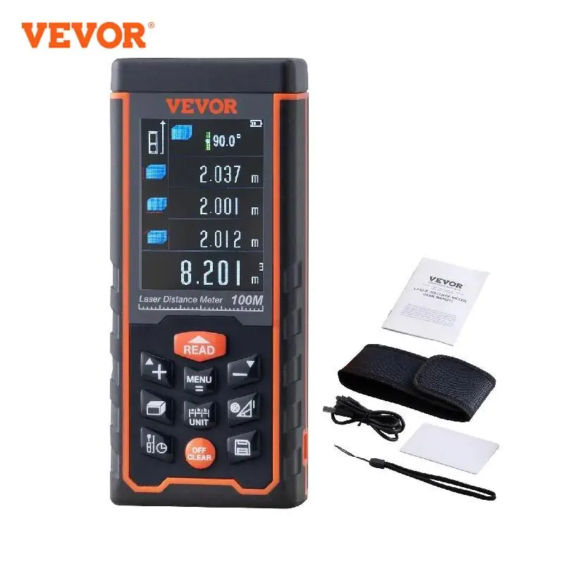 VEVOR Laser Measure Accuracy Laser Distance Measure Storage Colorlit LCD Screen Laser Meter Measure Distance Area and Volume
VEVOR Laser Measure Accuracy Laser Distance Measure Storage Colorlit LCD Screen Laser Meter Measure Distance Area and Volume