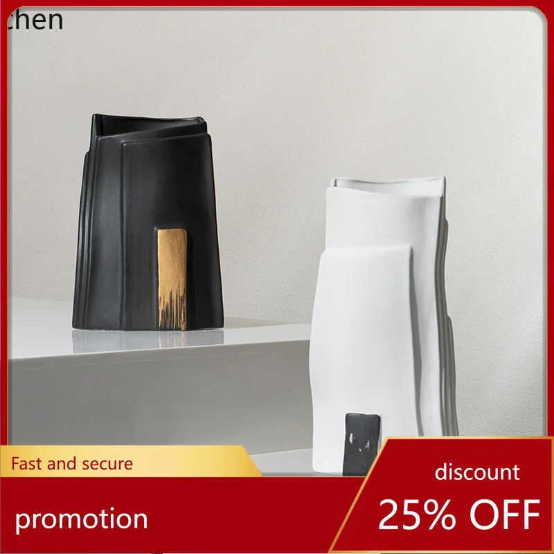 YFY Flat Black and White Ceramic Vase Wine Cabinet TV Cabinet Study Room Model Room Decoration Craft Soft Decoration
YFY Flat Black and White Ceramic Vase Wine Cabinet TV Cabinet Study Room Model Room Decoration Craft Soft Decoration