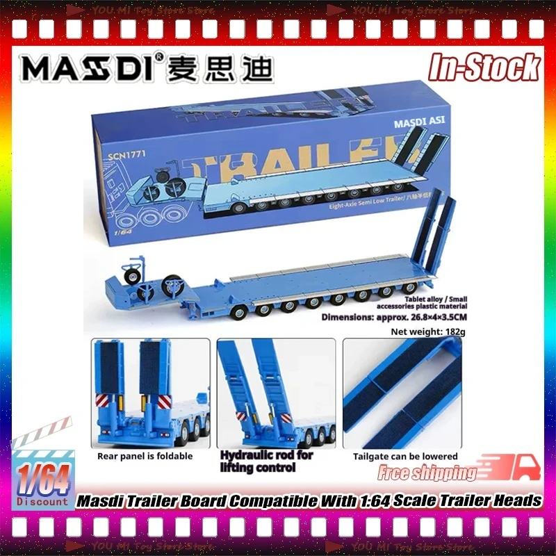 In Stock Masdi 1:64 Trailer Board Compatible With 1:64 Scale Trailer Heads Alloy Small Model Miniature Die-Casting Kid Toy Gifts
In Stock Masdi 1:64 Trailer Board Compatible With 1:64 Scale Trailer Heads Alloy Small Model Miniature Die-Casting Kid Toy Gifts