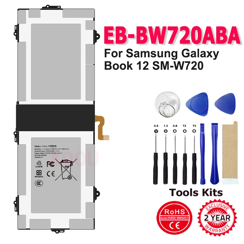 XDOU 7.7V EB-BW720ABA Battery For Samsung Galaxy Book 12 SM-W720 Chromebook Titan V2 XE520QAB XE521QA SM-W727V + Tool
XDOU 7.7V EB-BW720ABA Battery For Samsung Galaxy Book 12 SM-W720 Chromebook Titan V2 XE520QAB XE521QA SM-W727V + Tool