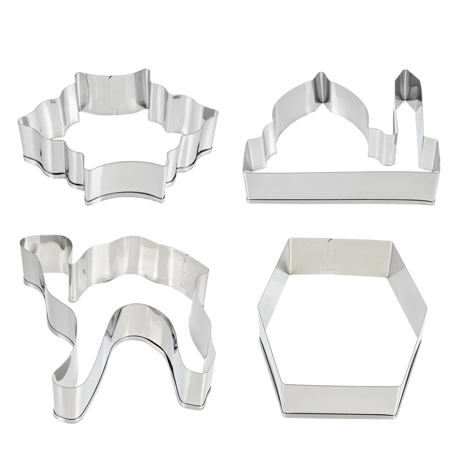 4 Pcs Mold Stainless Cookie Mold Steel Biscuit Cutters Eid Ramadan Cake Molds Baking Tools Nonstick Easy Clean
4 Pcs Mold Stainless Cookie Mold Steel Biscuit Cutters Eid Ramadan Cake Molds Baking Tools Nonstick Easy Clean