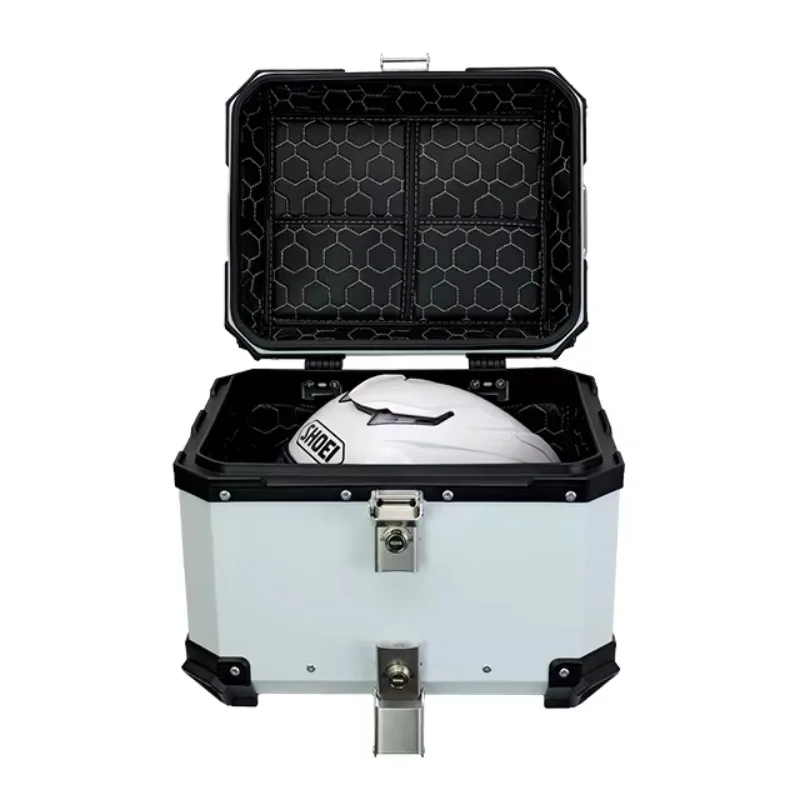 STLF 45L/55L Wholesale Top Box For Motorcycle New Design White Large Capacity Aluminum Alloy Classic Tail Box
STLF 45L/55L Wholesale Top Box For Motorcycle New Design White Large Capacity Aluminum Alloy Classic Tail Box