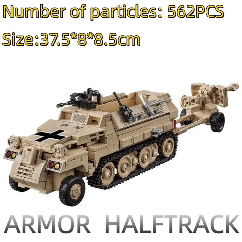 Le Yi Building Blocks 66063 Half-Tracked Armored Vehicle Toy Model - Educational Assembly Set - Birthday Gift Decoration Item
Le Yi Building Blocks 66063 Half-Tracked Armored Vehicle Toy Model - Educational Assembly Set - Birthday Gift Decoration Item