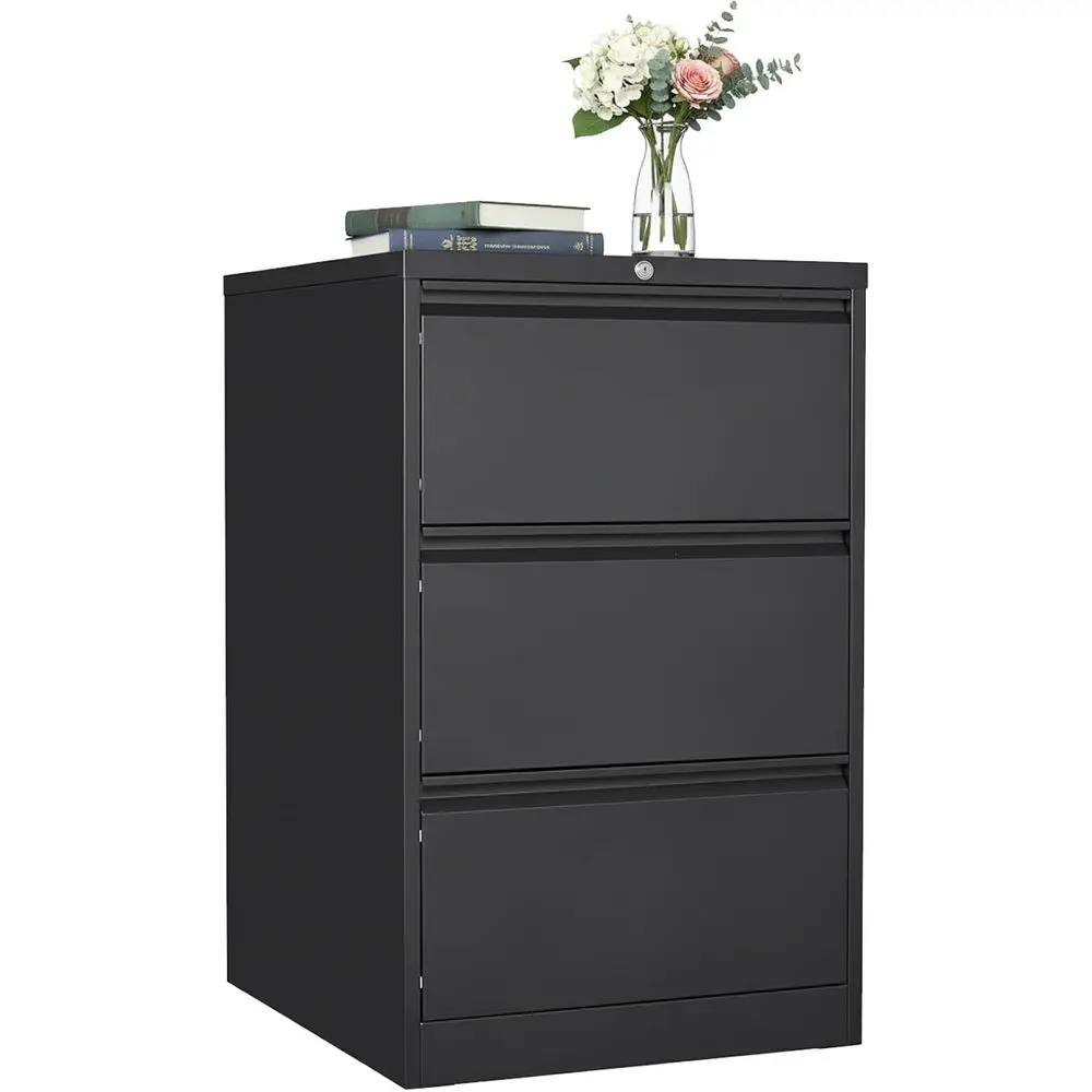 Metal Lateral Filing Cabinet with Lock, Horizontal, A4/Letter/Legal Size, Black
Metal Lateral Filing Cabinet with Lock, Horizontal, A4/Letter/Legal Size, Black