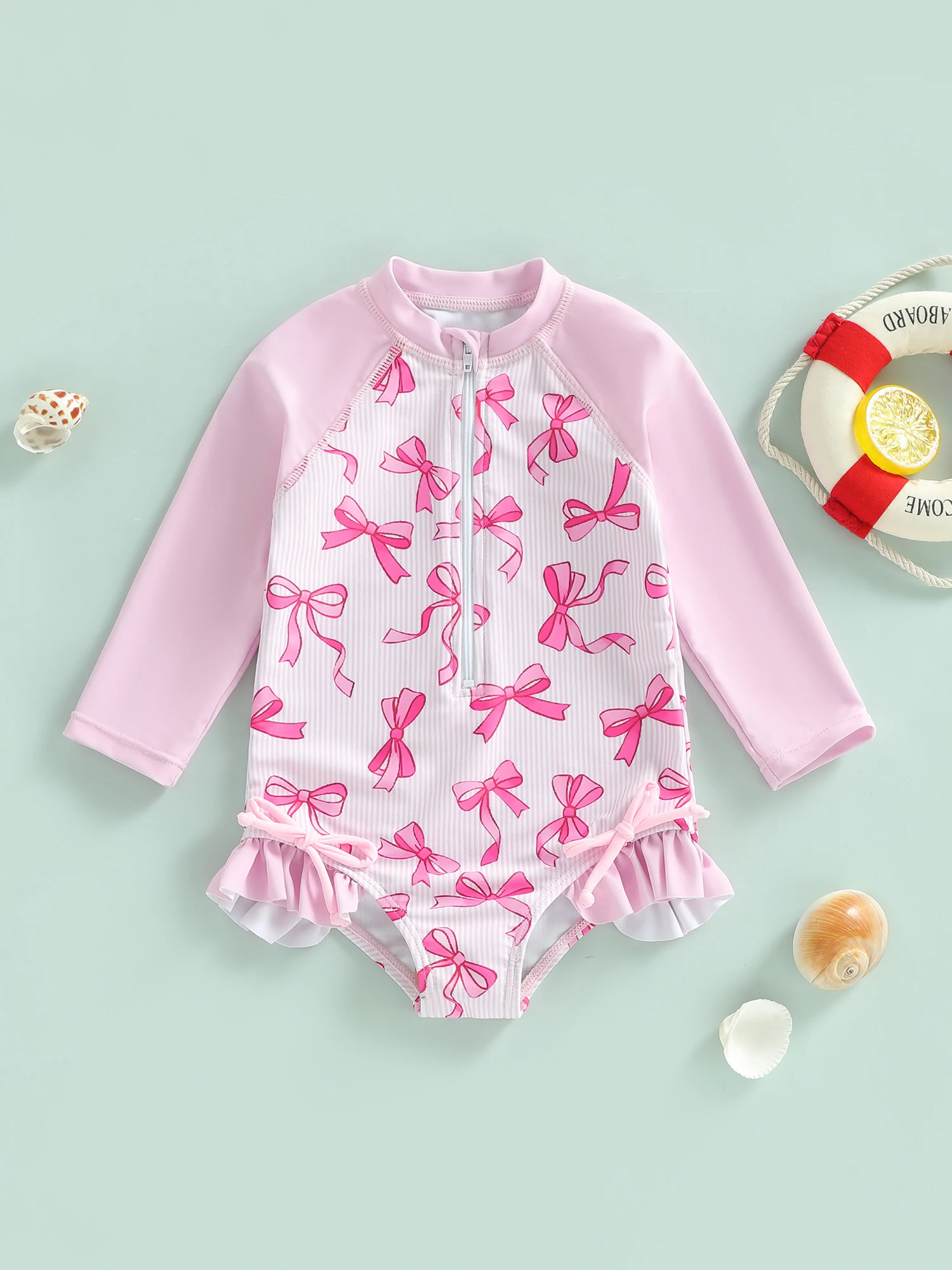 Infant Girls Floral Print Swimsuit with Ruffle Sleeves and Zipper Closure for Baby Girls Beachwear
Infant Girls Floral Print Swimsuit with Ruffle Sleeves and Zipper Closure for Baby Girls Beachwear