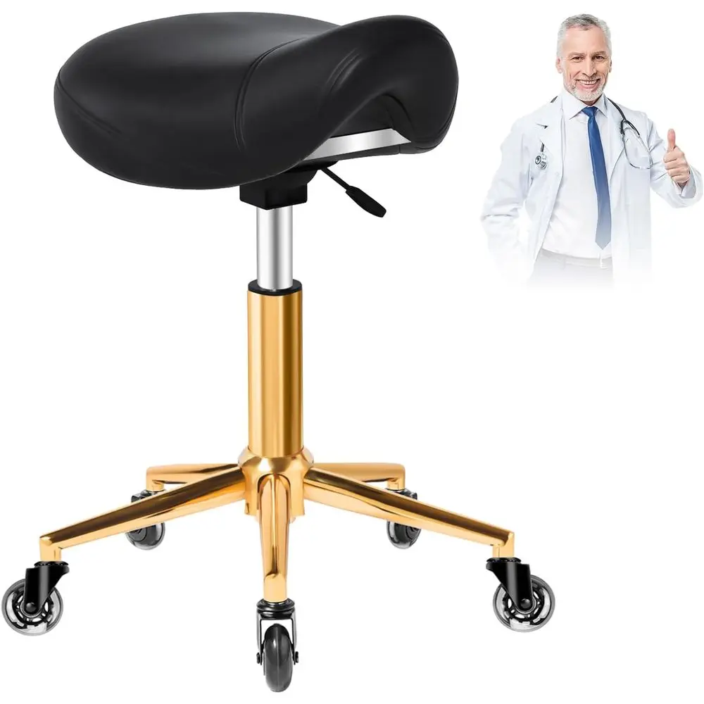 Stool with Wheels Ergonomic - Thick Wide Cushion, y Posture No Pain, Easy to Adjust, Smooth Rolling No Creaky Noises, Rolling Sw
Stool with Wheels Ergonomic - Thick Wide Cushion, y Posture No Pain, Easy to Adjust, Smooth Rolling No Creaky Noises, Rolling Sw