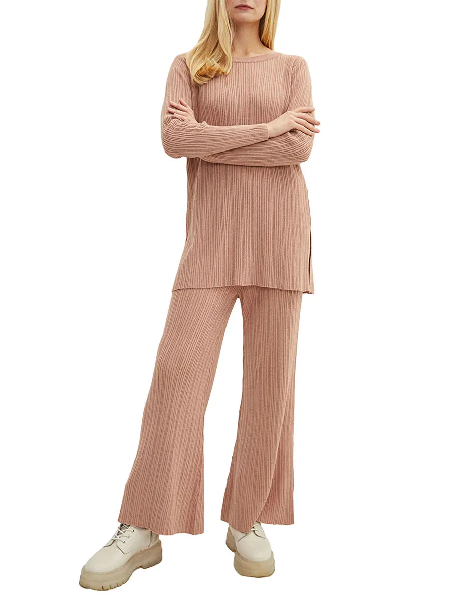 Women s 2 Pieces Knitted Outfits Oversized Crewneck Knit Pullover Sweater Set Long Sleeve Pants Lounge Set
Women s 2 Pieces Knitted Outfits Oversized Crewneck Knit Pullover Sweater Set Long Sleeve Pants Lounge Set
