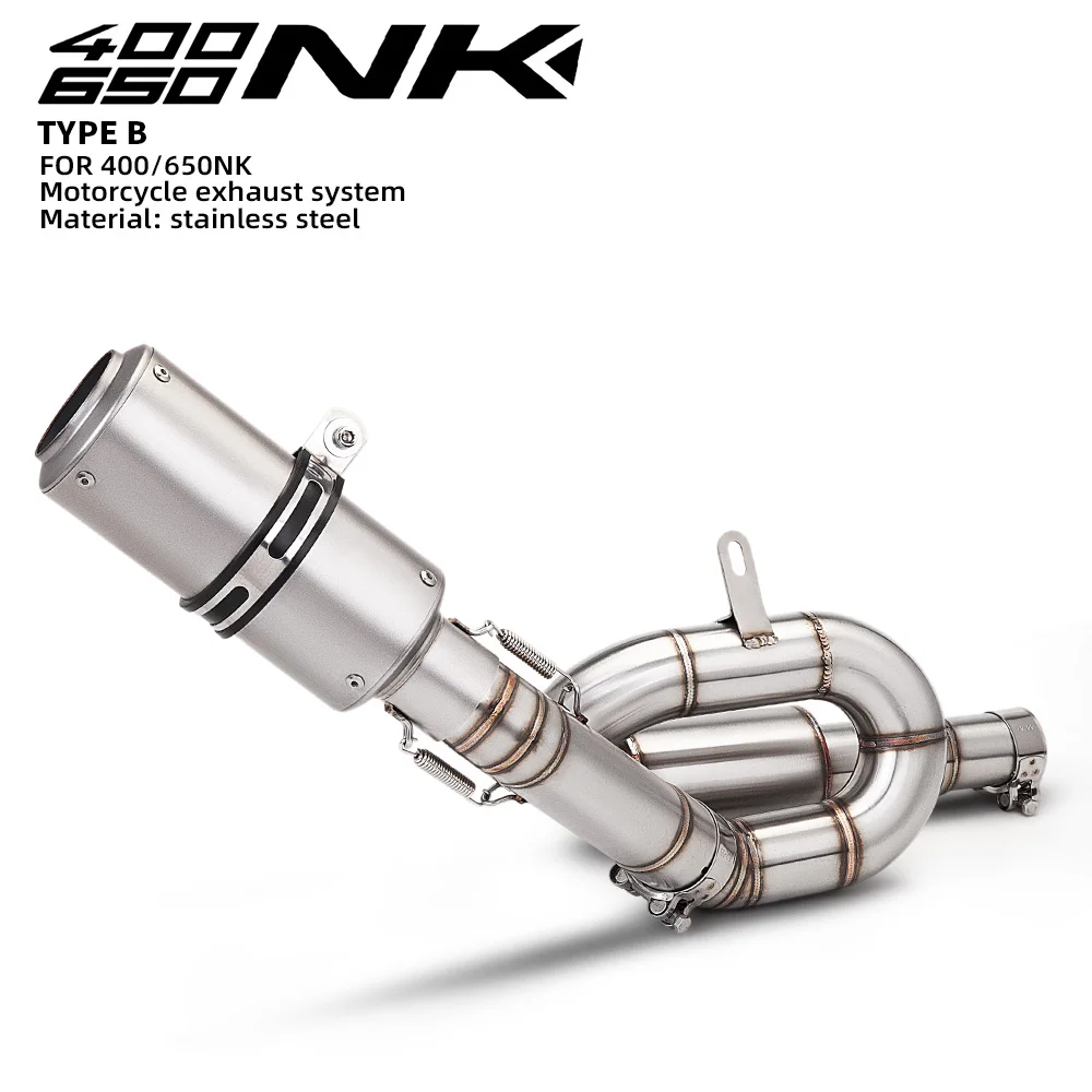 For 400NK 650NK stainless steel motorcycle exhaust mid-pipe connection 51mm muffler exhaust system
For 400NK 650NK stainless steel motorcycle exhaust mid-pipe connection 51mm muffler exhaust system