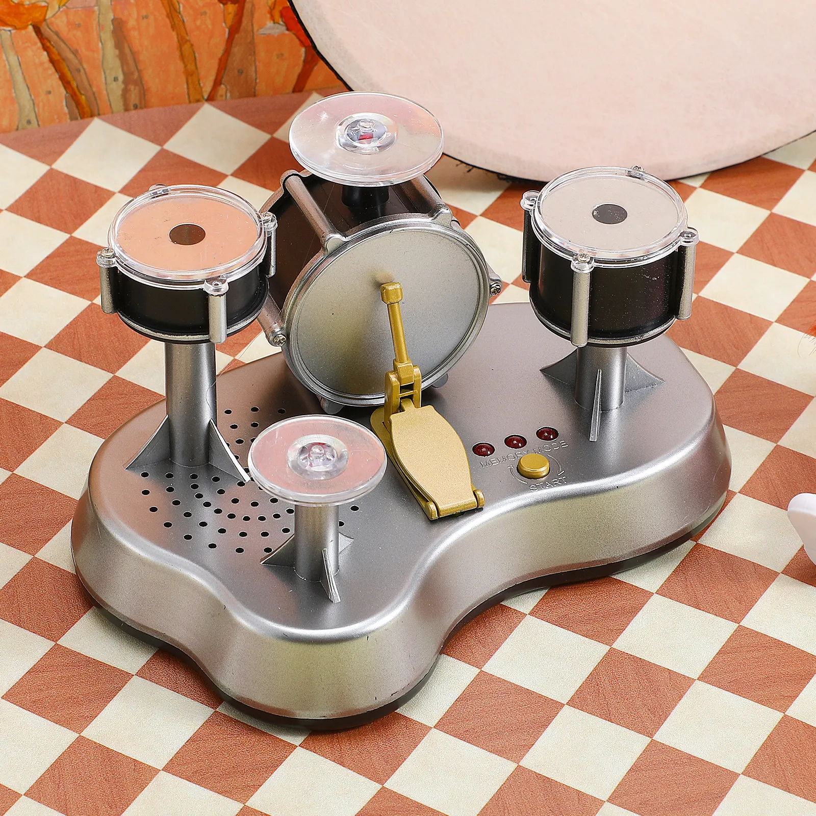 Miniature Finger Drum Set with LED Effects Tap Operated Drum Machine for Silent Practice Electronic Musical Instrument
Miniature Finger Drum Set with LED Effects Tap Operated Drum Machine for Silent Practice Electronic Musical Instrument