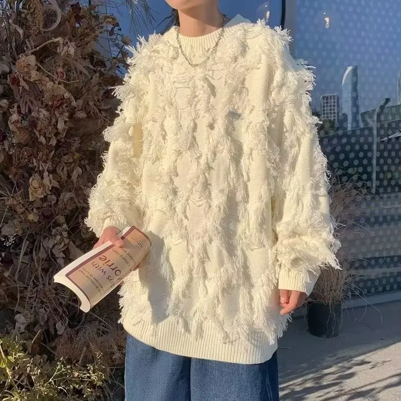 Мужская толстовка большого размера с круглым вырезом и бахромой, однотонная, свободного кроя, из полиэфирного волокна, с длинными рукавами, для осени и зимы
Мужская толстовка большого размера с круглым вырезом и бахромой, однотонная, свободного кроя, из полиэфирного волокна, с длинными рукавами, для осени и зимы