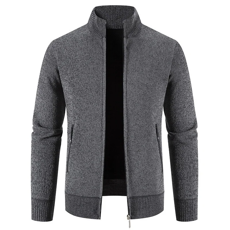 Men Cardigan Knit Sweater Autumn Winter Fleece Warm Knitted SweaterCoat Solid Stand Collar Zipper Pocket Cardigans Men Clothing
Men Cardigan Knit Sweater Autumn Winter Fleece Warm Knitted SweaterCoat Solid Stand Collar Zipper Pocket Cardigans Men Clothing