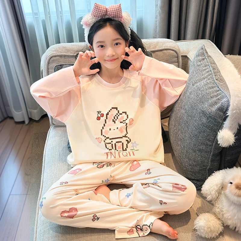 2025 Spring and Autumn 7-15 Years Old Cartoon Rabbit Printed Pajamas Set Homewear Soft and Comfortable
2025 Spring and Autumn 7-15 Years Old Cartoon Rabbit Printed Pajamas Set Homewear Soft and Comfortable