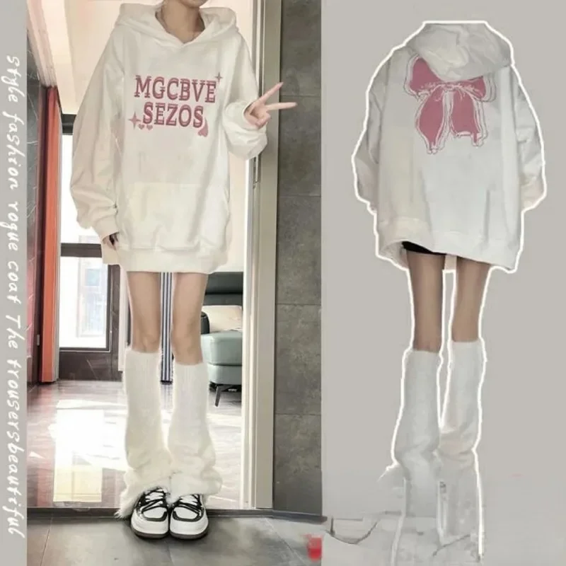 Korean Bowknot Print Hooded Sweatshirt For Women Spring Autumn Harajuku Oversized Loose Hoodie Y2k Hoodies Women Winter Clothes
Korean Bowknot Print Hooded Sweatshirt For Women Spring Autumn Harajuku Oversized Loose Hoodie Y2k Hoodies Women Winter Clothes