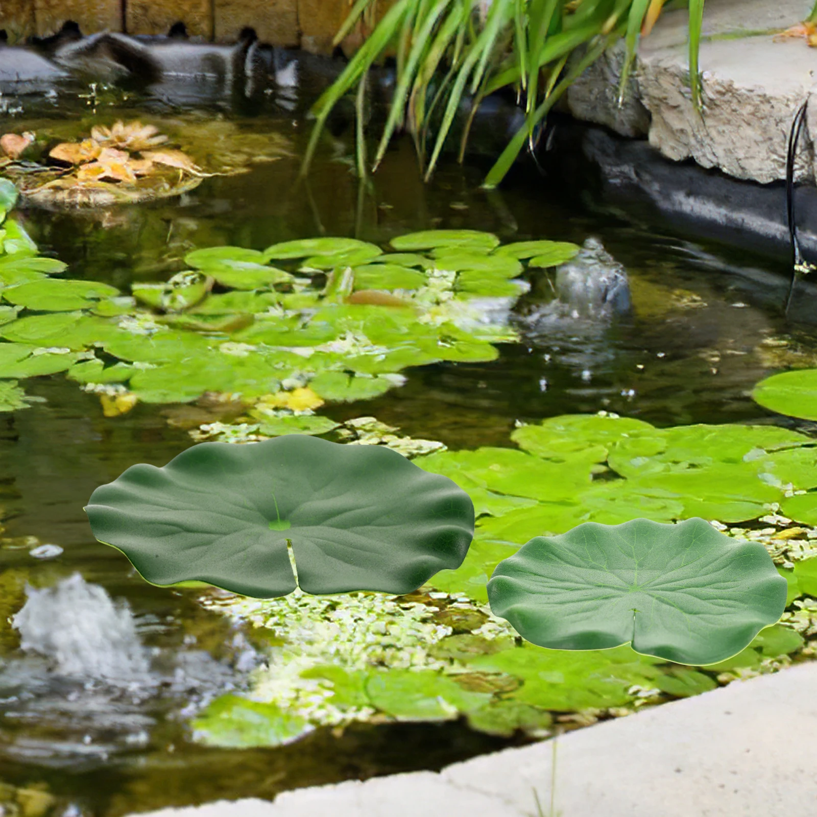 20pcs Artificial Lotus Leaves 10cm 15cm Floating Plants for Pond Aquarium Photo Props Fish Tank nament Fake Green Decor
20pcs Artificial Lotus Leaves 10cm 15cm Floating Plants for Pond Aquarium Photo Props Fish Tank nament Fake Green Decor
