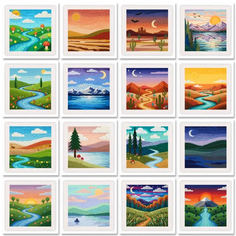 Punch Needle Embroidery Kits for Beginner Mountain Scenery DIY Crafts with Yarns for Adults Embroidery Punch Needle Kit
Punch Needle Embroidery Kits for Beginner Mountain Scenery DIY Crafts with Yarns for Adults Embroidery Punch Needle Kit