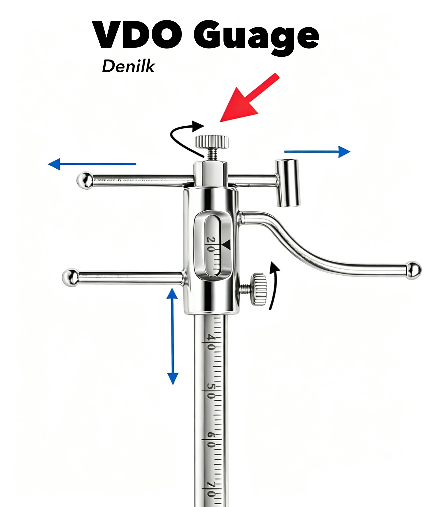 1pc 20-100mm Dental VDO Guage, Dental Venus Apollo Guage, Adjustable Sliding Caliper and Upper Rod, Dental Basic Tools.
1pc 20-100mm Dental VDO Guage, Dental Venus Apollo Guage, Adjustable Sliding Caliper and Upper Rod, Dental Basic Tools.
