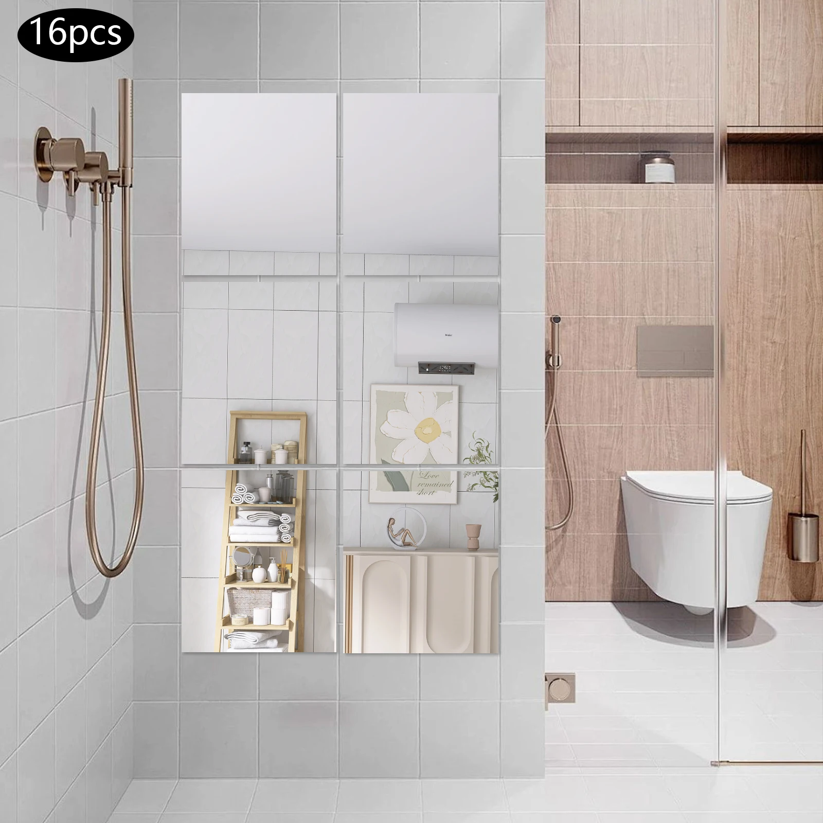 16PCS Large Wall Mirror Home Gym Mirror Tiles for Home Gym,Bedroom,Door,Bathroom Wall Decor 14'' x 12''
16PCS Large Wall Mirror Home Gym Mirror Tiles for Home Gym,Bedroom,Door,Bathroom Wall Decor 14'' x 12''