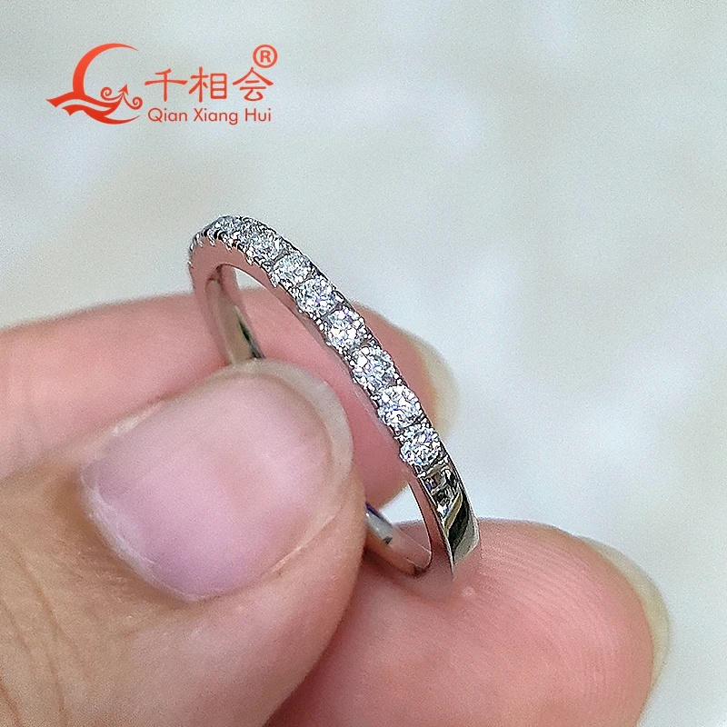 1.8mm Half Eternity Half Prime Ring Band in 10k 14k 18k Gold Platinum PT950 with HPHT Lab Diamond - Jewelry Gift Women Dating
1.8mm Half Eternity Half Prime Ring Band in 10k 14k 18k Gold Platinum PT950 with HPHT Lab Diamond - Jewelry Gift Women Dating