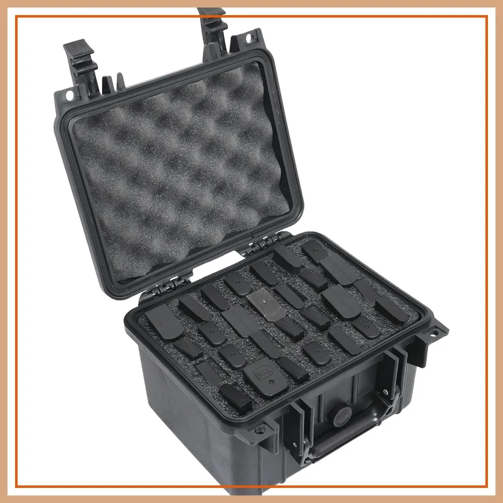 28 Pistol Magazine Hard Travel Case - Fits Single & Double Stack, Waterproof, Customizable Storage
28 Pistol Magazine Hard Travel Case - Fits Single & Double Stack, Waterproof, Customizable Storage