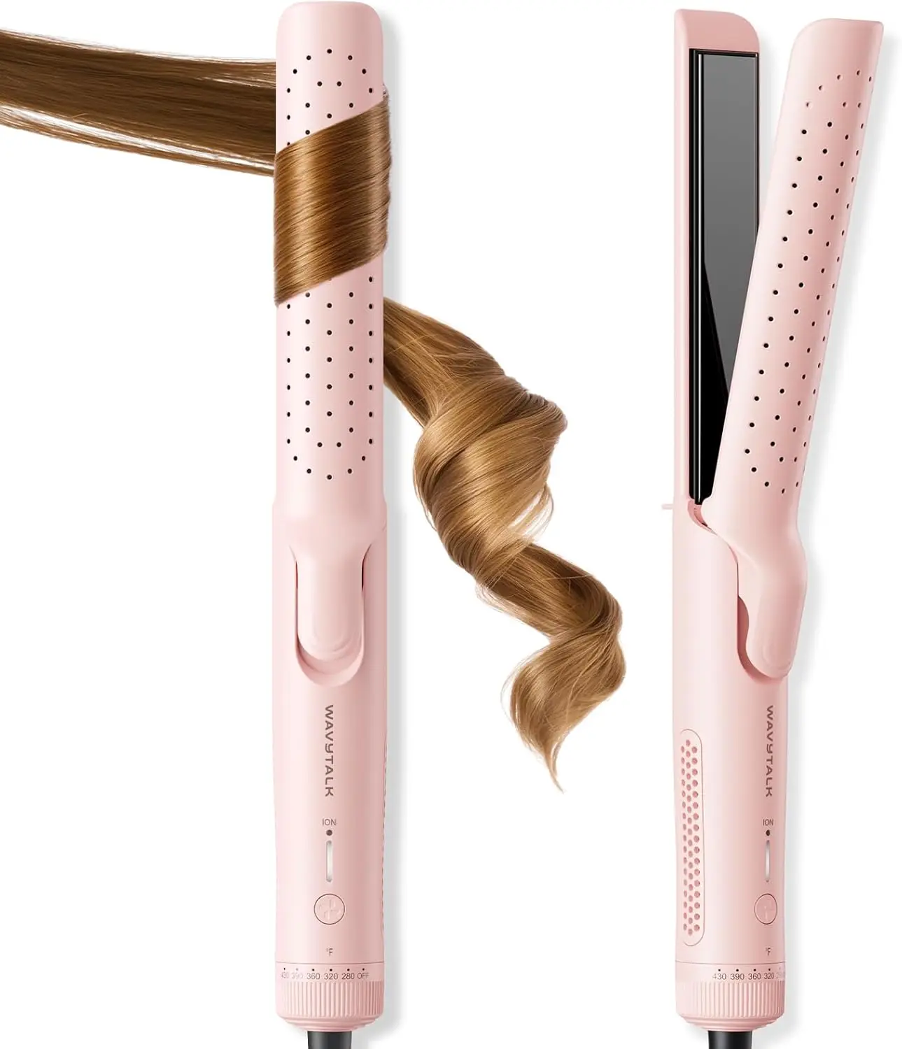 Airflow Styler Curling Iron with Cool Air Lock, 2-in-1 Straightener and Curler for Lasting Curls, Pink
Airflow Styler Curling Iron with Cool Air Lock, 2-in-1 Straightener and Curler for Lasting Curls, Pink