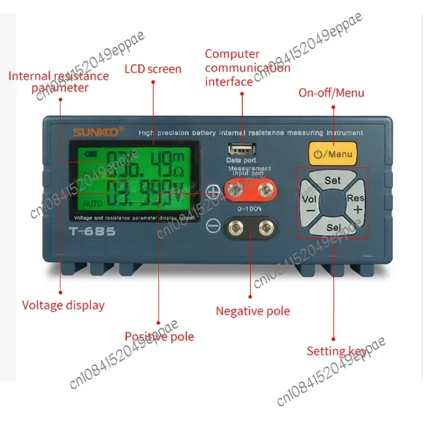 T-685 Precision Battery Tester - 18650 Li-ion Voltage/Internal Resistance Meter
T-685 Precision Battery Tester - 18650 Li-ion Voltage/Internal Resistance Meter