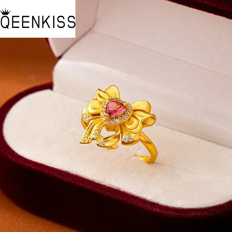 QEENKISS Gold Luxury Bowknot Heart Rings For Women Wedding Party Birthday Christmas Bride Mother Girlfriend Ladies Gifts RG5251
QEENKISS Gold Luxury Bowknot Heart Rings For Women Wedding Party Birthday Christmas Bride Mother Girlfriend Ladies Gifts RG5251