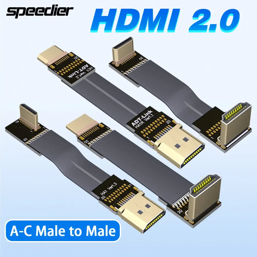 ADT HD To Mini HD Up Down Прямоугольный плоский удлинительный кабель для FPV аэрофотосъемки Gopro Camera A Type To C Type HDR 18 Гбит/с
ADT HD To Mini HD Up Down Прямоугольный плоский удлинительный кабель для FPV аэрофотосъемки Gopro Camera A Type To C Type HDR 18 Гбит/с