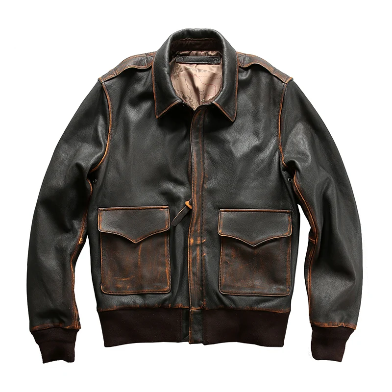 Spring Autumn Winter High Quality Lapel Genuine Leather Jacket Men Retro Old Bomber Motorcycle Slim-Fit Cowhide Coats
Spring Autumn Winter High Quality Lapel Genuine Leather Jacket Men Retro Old Bomber Motorcycle Slim-Fit Cowhide Coats