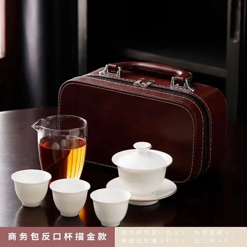 Portable Kungfu Tea Set For Traveller Chinoiserie Mutton-fat Jad Travel Tea Set Elegant Packaging For Self Use Or As Gift
Portable Kungfu Tea Set For Traveller Chinoiserie Mutton-fat Jad Travel Tea Set Elegant Packaging For Self Use Or As Gift