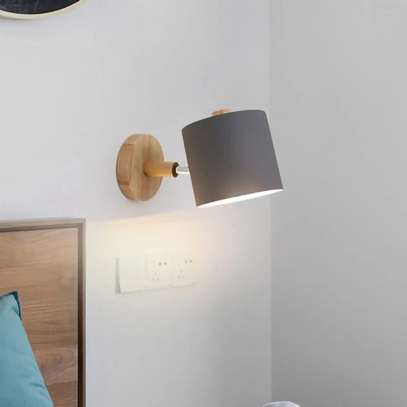 Nordic Macaron Wall Lamp Wood Base Adjustable Minimalist Bedroom Hallway Kids Room Modern Decorative Wall Sconce E27 Metal Shade
Nordic Macaron Wall Lamp Wood Base Adjustable Minimalist Bedroom Hallway Kids Room Modern Decorative Wall Sconce E27 Metal Shade