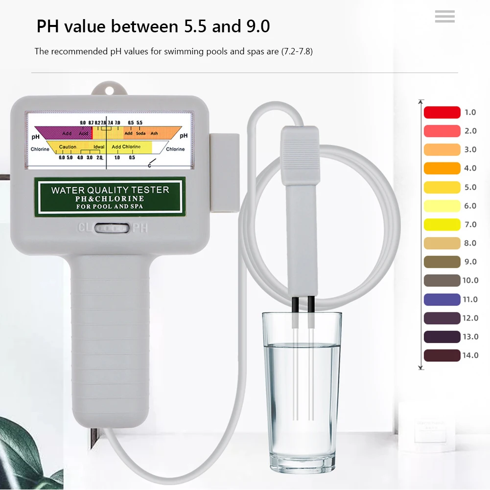 Portable 2-in-1 Water Testers for Pool and Spa High Precision PH and Chlorine Meter Easy to Use
Portable 2-in-1 Water Testers for Pool and Spa High Precision PH and Chlorine Meter Easy to Use