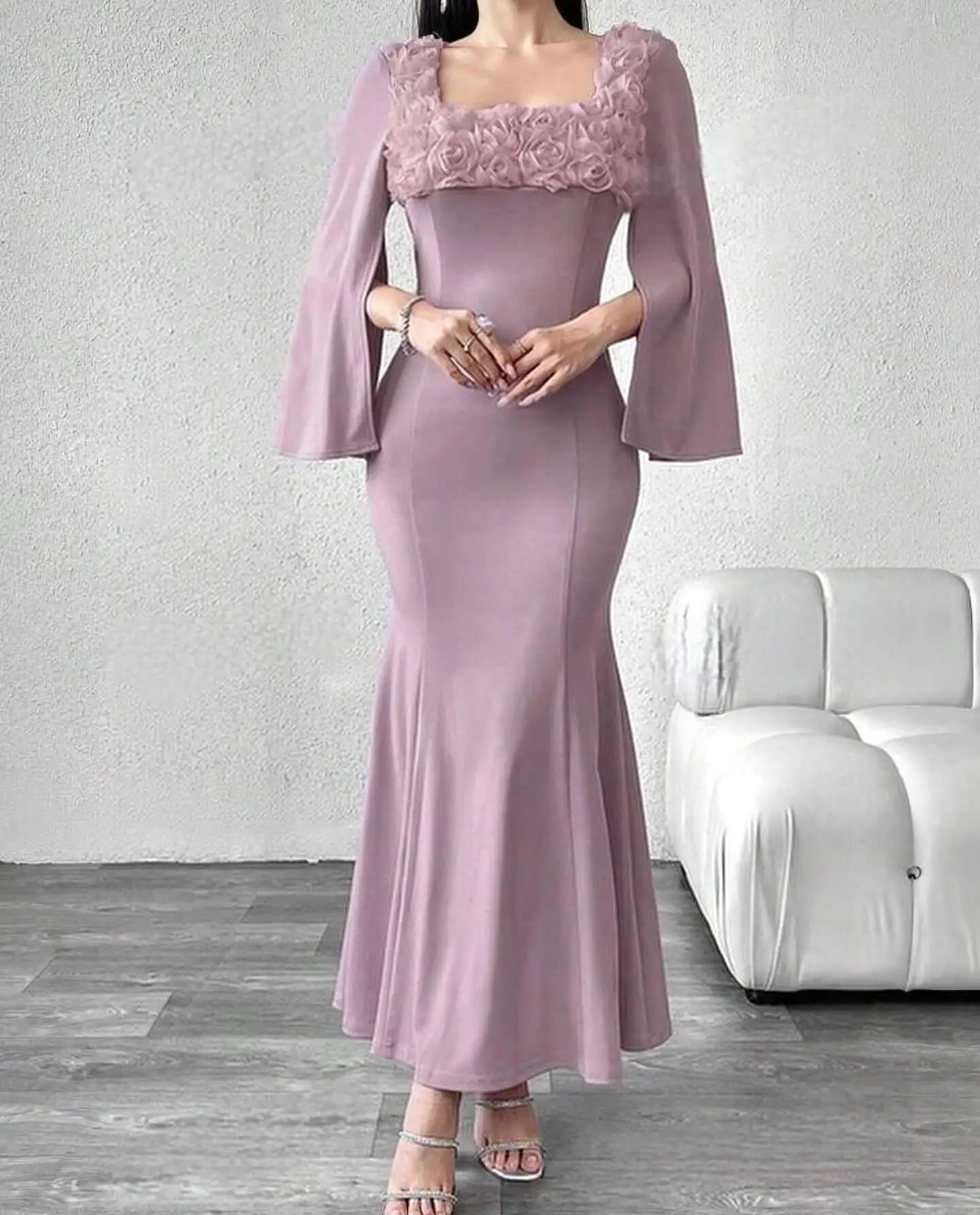 Customized Classic Jersey Mermaid 3D Flowers Evening Dresses Temperament Long Sleeves Cocktail Dress Custom Size Party Dress
Customized Classic Jersey Mermaid 3D Flowers Evening Dresses Temperament Long Sleeves Cocktail Dress Custom Size Party Dress